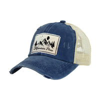 Thumbnail for BRIEF INSANITY's Mountains Please Vintage Distressed Trucker Adult Hat