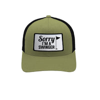 Thumbnail for BRIEF INSANITY Sorry I'm a Swinger | Men's Structured Trucker Hat
