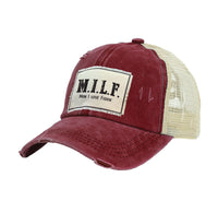 Thumbnail for BRIEF INSANITY MILF - Vintage Distressed Trucker Adult Hat