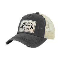 Thumbnail for BRIEF INSANITY Hope Fight Cure Vintage Distressed Trucker Adult Hat