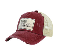 Thumbnail for BRIEF INSANITY Wife Mother Vodka Lover - Vintage Distressed Trucker Adult Hat