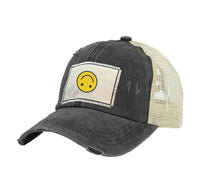 Thumbnail for BRIEF INSANITY Smiley Face - Vintage Distressed Trucker Adult Hat