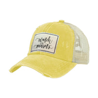 Thumbnail for BRIEF INSANITY Watch Sunsets Vintage Distressed Trucker Adult Hat