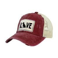 Thumbnail for BRIEF INSANITY Love Dog Vintage Distressed Trucker Adult Hat