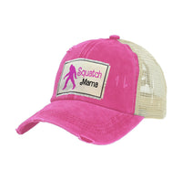Thumbnail for BRIEF INSANITY Squatch Mama Vintage Distressed Trucker Adult Hat