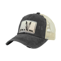Thumbnail for BRIEF INSANITY I'm A Pig Deal Vintage Distressed Trucker Adult Hat