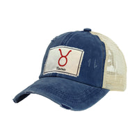 Thumbnail for BRIEF INSANITY Taurus Vintage Distressed Trucker Adult Hat