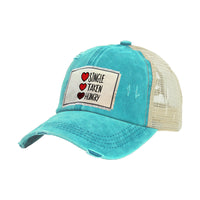 Thumbnail for BRIEF INSANITY Single, Taken, Hungry Vintage Distressed Trucker Adult Hat