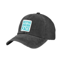 Thumbnail for BRIEF INSANITY's Resting Drunk Face Faux Suede Patch Adult Cap