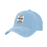 Thumbnail for BRIEF INSANITY's Drink & Judge People Faux Suede Patch Adult Cap