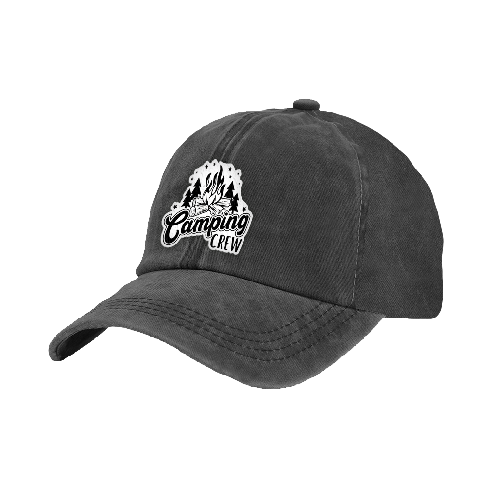 BRIEF INSANITY's Camping Crew Faux Suede Patch Adult Cap