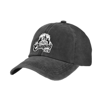 Thumbnail for BRIEF INSANITY's Camping Crew Faux Suede Patch Adult Cap