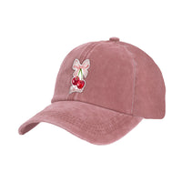 Thumbnail for BRIEF INSANITY's Sweet Cherry Faux Suede Patch Adult Cap