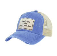 Thumbnail for BRIEF INSANITY Sandy Toes And Sun Kissed Nose - Vintage Distressed Trucker Adult Hat