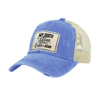 Thumbnail for BRIEF INSANITY My Birth Stone Is A Coffee Bean - Vintage Distressed Trucker Adult Hat