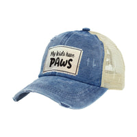 Thumbnail for BRIEF INSANITY My Kids Have Paws - Vintage Distressed Trucker Adult Hat