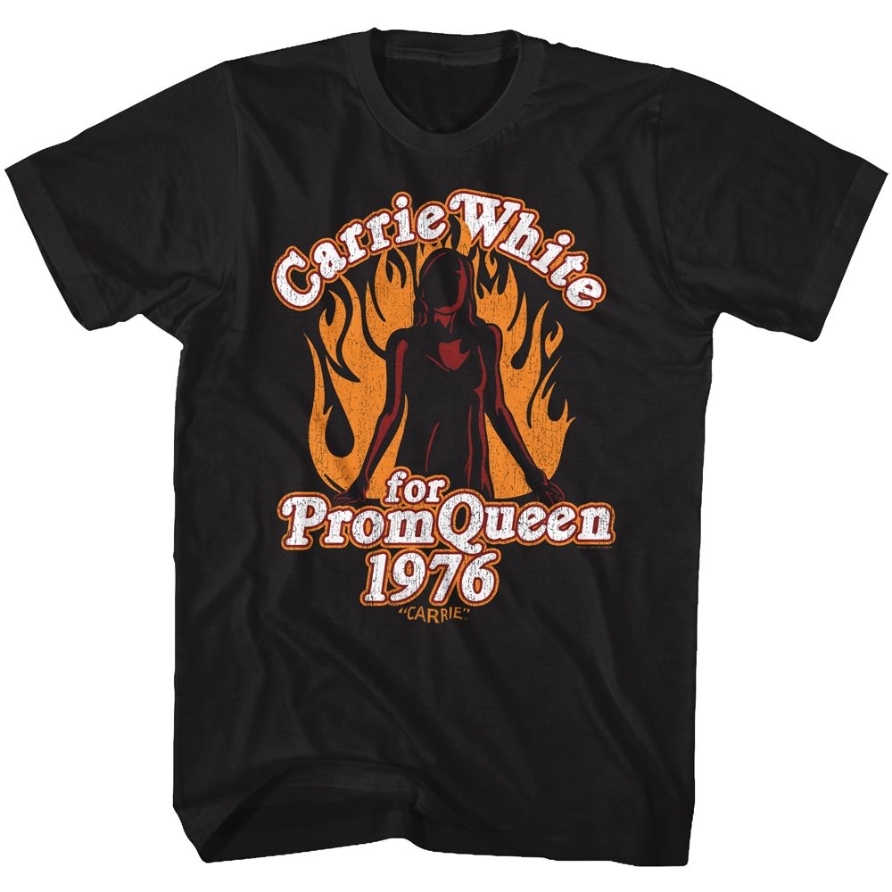CARRIE-PROM QUEEN 1976-BLACK ADULT S/S TSHIRT