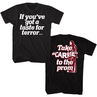 Thumbnail for CARRIE-TAKE CARRIE TO PROM-BLACK ADULT S/S TSHIRT