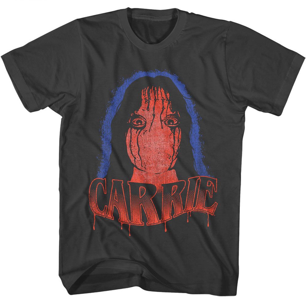 CARRIE-CARRIE FACE CARRIE-SMOKE ADULT S/S TSHIRT