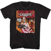 Thumbnail for CARRIE-CARRIE COMIC-BLACK ADULT S/S TSHIRT