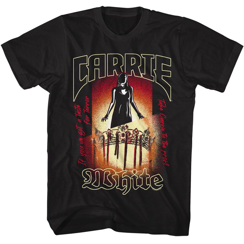 CARRIE-CARRIE WHITE-BLACK ADULT S/S TSHIRT