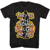 Thumbnail for CARRIE-CARRIE FIERY LAUGH AT YOU-BLACK ADULT S/S TSHIRT