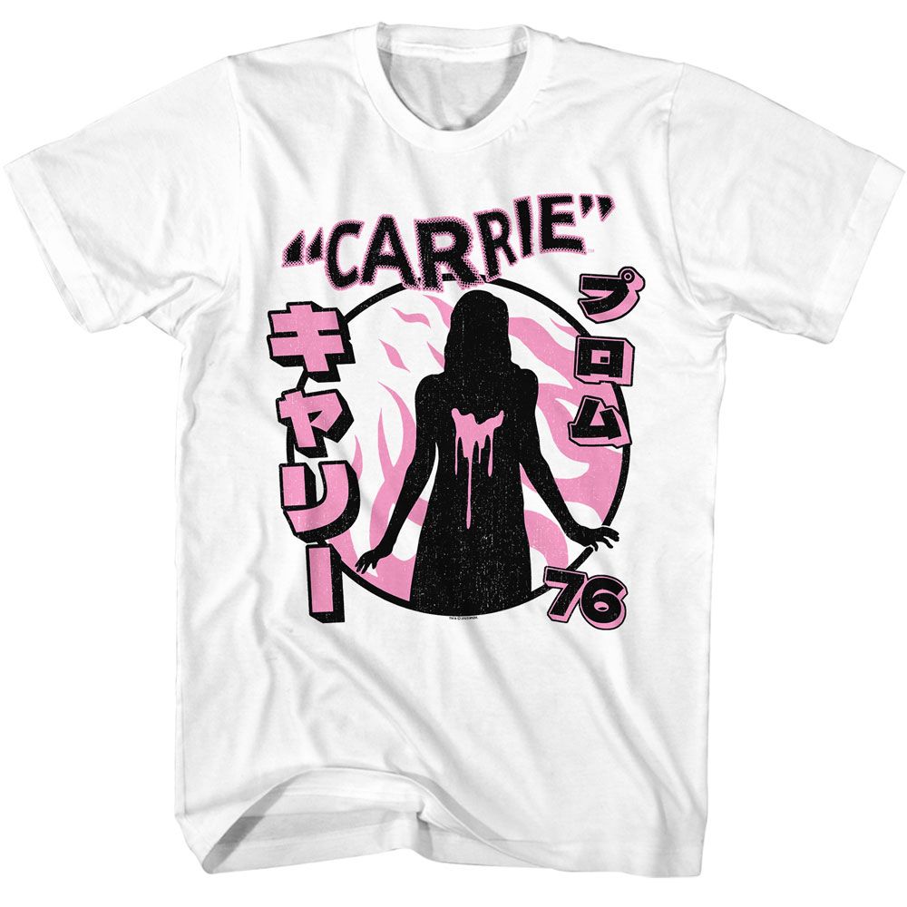 CARRIE-CARRIE PROM 76-WHITE ADULT S/S TSHIRT