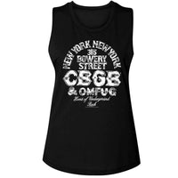 Thumbnail for CBGB - Logo And Address Womens Muscle Tank Top