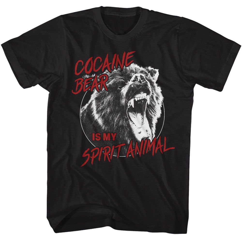 COCAINE BEAR KY-COCAINE BEAR SPIRIT ANIMAL-BLACK ADULT S/S TSHIRT