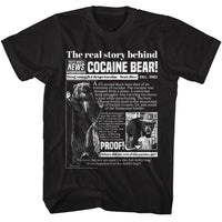 Thumbnail for COCAINE BEAR KY-COCAINE BEAR REAL STORY-BLACK ADULT S/S TSHIRT