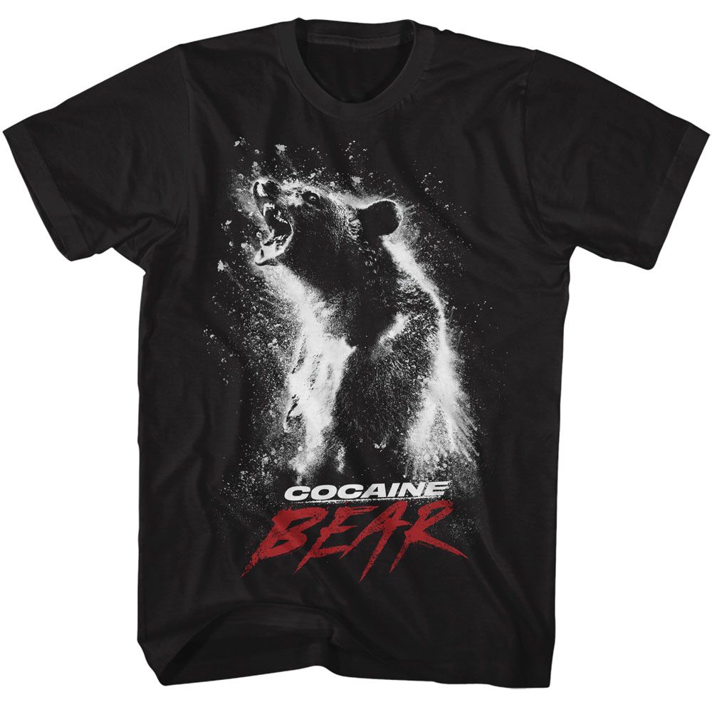 COCAINE BEAR-COCAINE BEAR MOVIE POSTER-BLACK ADULT S/S TSHIRT