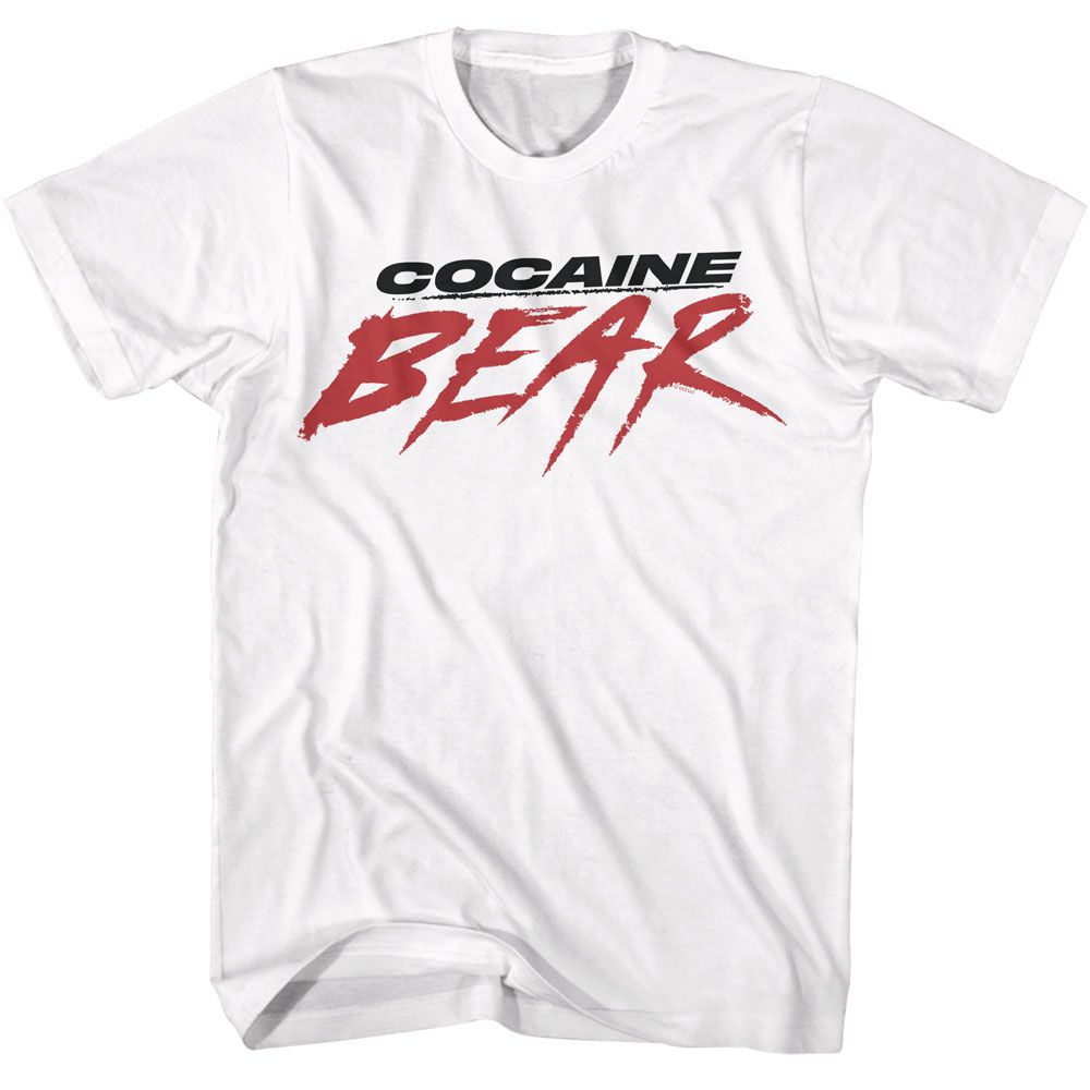 COCAINE BEAR-COCAINE BEAR MOVIE LOGO LIGHT-WHITE ADULT S/S TSHIRT