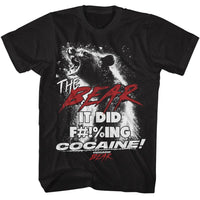 Thumbnail for COCAINE BEAR-COCAINE BEAR FING DID COCAINE-BLACK ADULT S/S TSHIRT