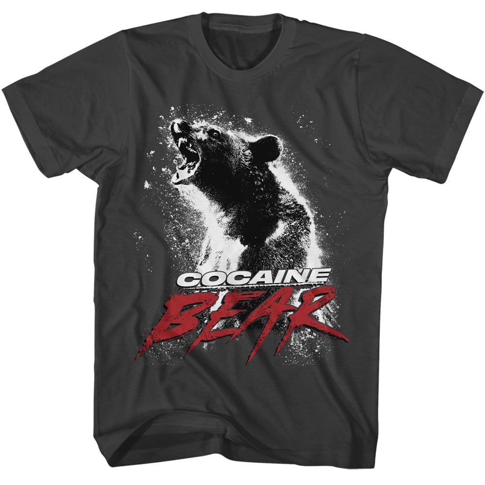 COCAINE BEAR-COCAINE BEAR MOVIE POSTER LIGHT-SMOKE ADULT S/S TSHIRT