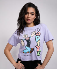 Thumbnail for Popeye Logo Women's Graphic Cropped T-Shirt