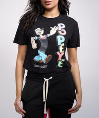 Thumbnail for Popeye Classic Women's Graphic Short Sleeve Cropped T-Shirt