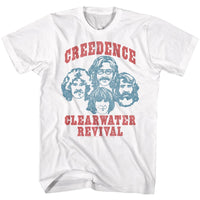 Thumbnail for CREEDENCE CLEARWATER REVIVAL-BAND-WHITE ADULT S/S TSHIRT