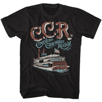 Thumbnail for CREEDENCE CLEARWATER REVIVAL-RIVERBOAT-BLACK ADULT S/S TSHIRT