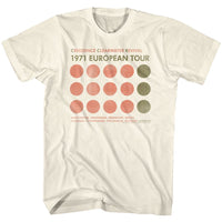 Thumbnail for CREEDENCE CLEARWATER REVIVAL-EUROPEAN TOUR-NATURAL ADULT S/S TSHIRT