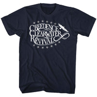Thumbnail for CREEDENCE CLEARWATER REVIVAL-EAGLE-NAVY ADULT S/S TSHIRT