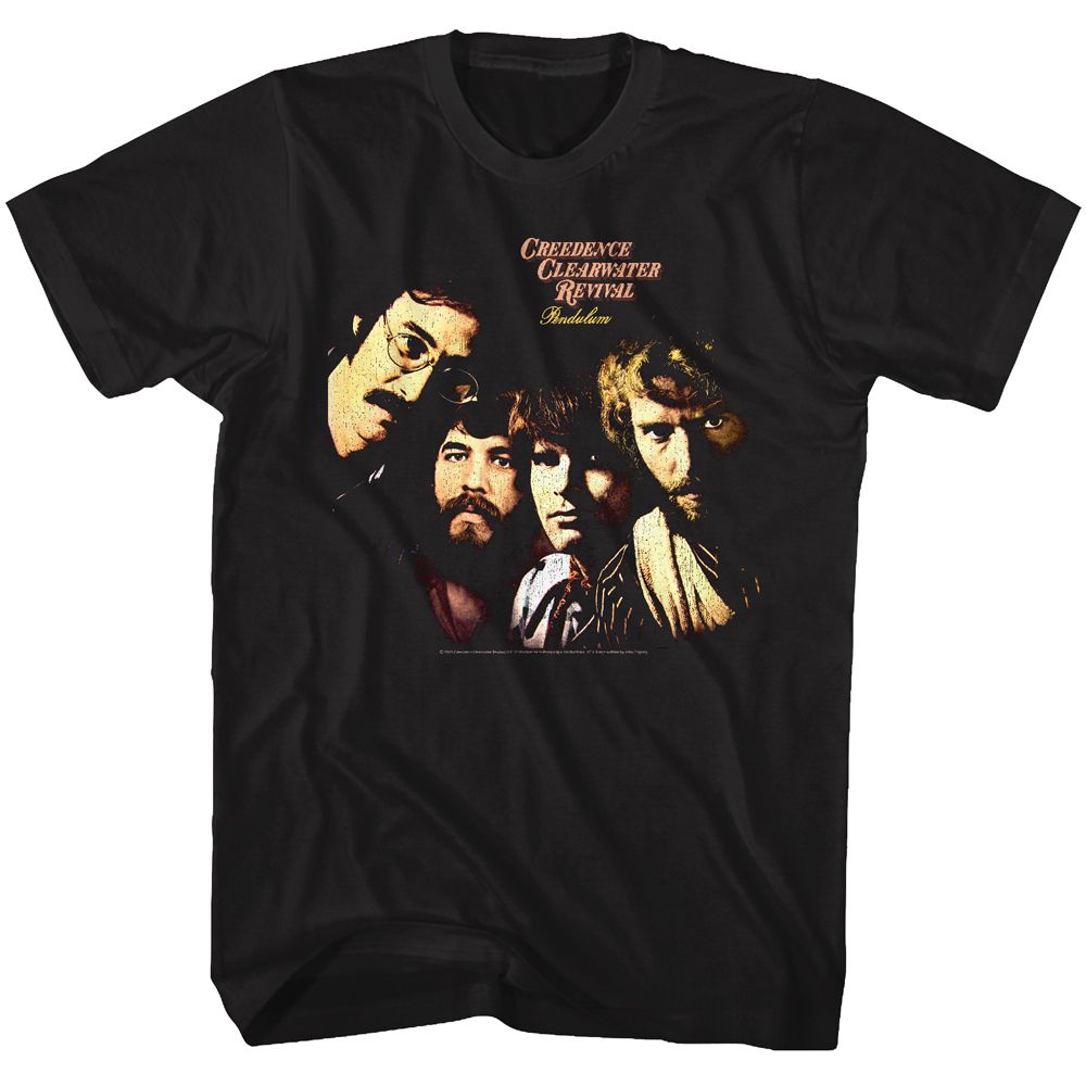 CREEDENCE CLEARWATER REVIVAL-PENDULUM COVER-BLACK ADULT S/S TSHIRT