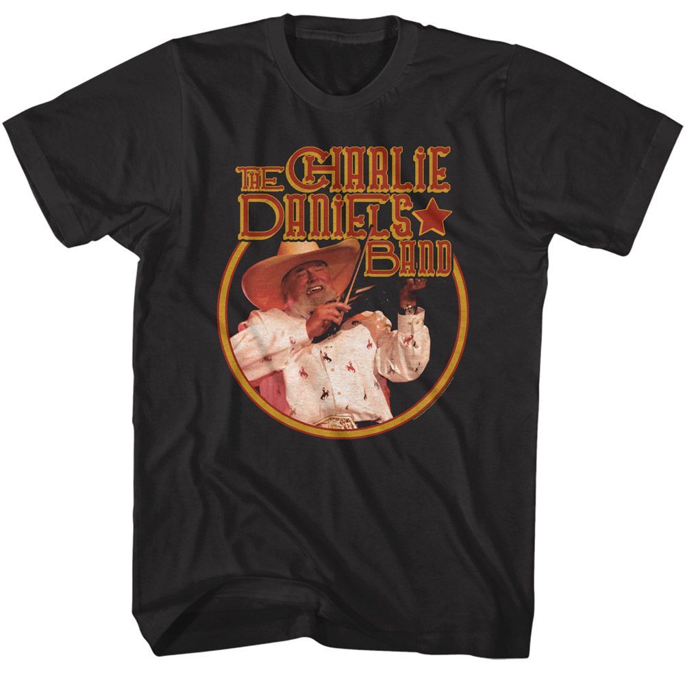 CHARLIE DANIELS BAND-CDB CIRCLE-BLACK ADULT S/S TSHIRT