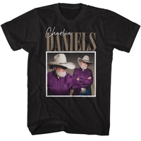 Thumbnail for CHARLIE DANIELS BAND-CDB TWO PHOTOS OF CHARLIE-BLACK ADULT S/S TSHIRT