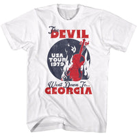 Thumbnail for CHARLIE DANIELS BAND-CDB DEVIL WENT DOWN TO GEORGIA-WHITE ADULT S/S TSHIRT