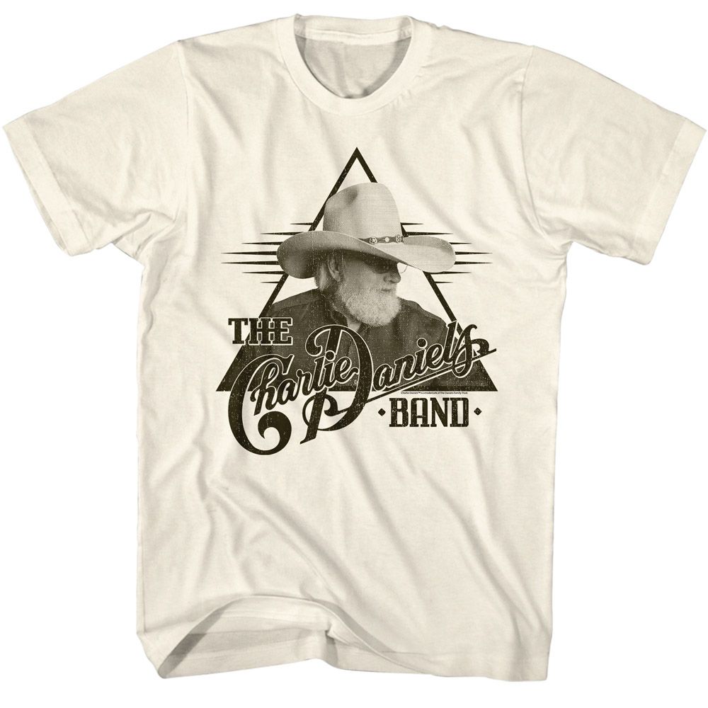 CHARLIE DANIELS BAND-CDB CHARLIE TRIANGLE-NATURAL ADULT S/S TSHIRT