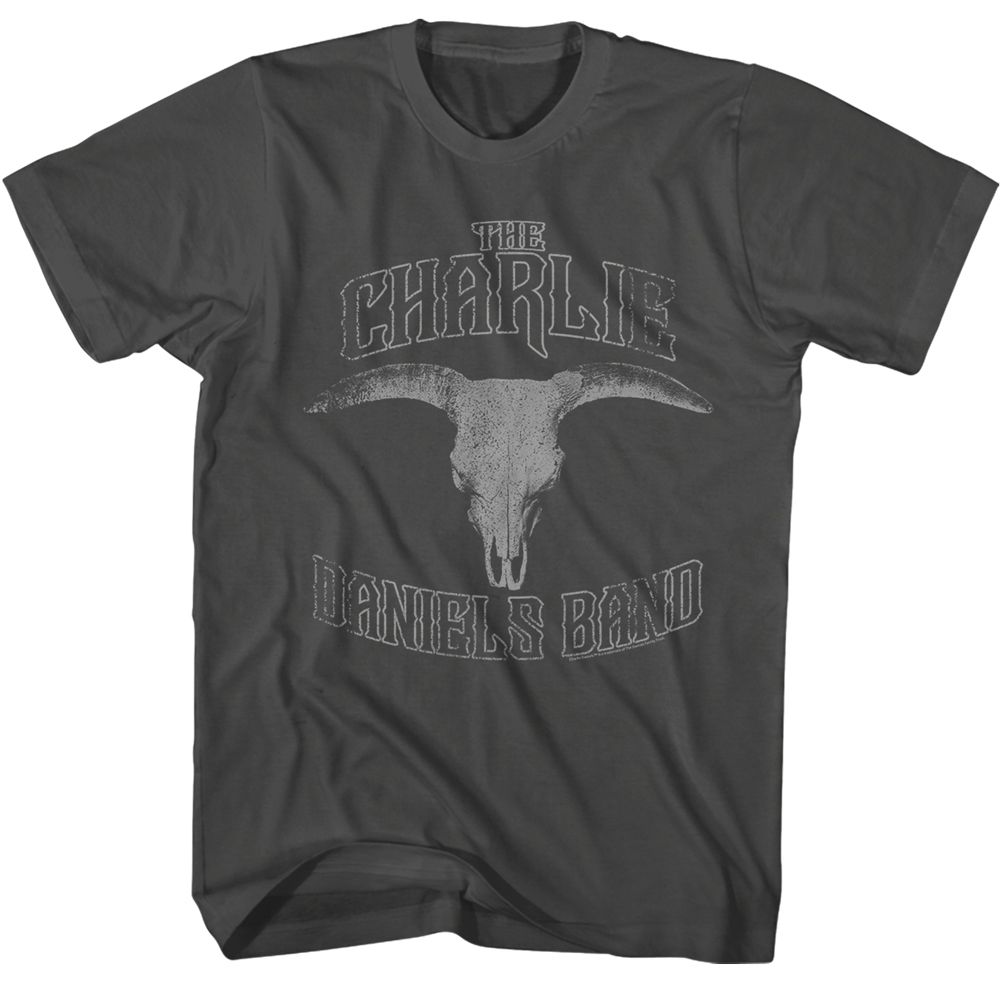 CHARLIE DANIELS BAND-CDB BULL SKULL-SMOKE ADULT S/S TSHIRT