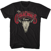 Thumbnail for CHARLIE DANIELS BAND-CDB SKULL N LOGO-BLACK ADULT S/S TSHIRT