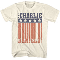 Thumbnail for CHARLIE DANIELS BAND-CDB FLAG-NATURAL ADULT S/S TSHIRT