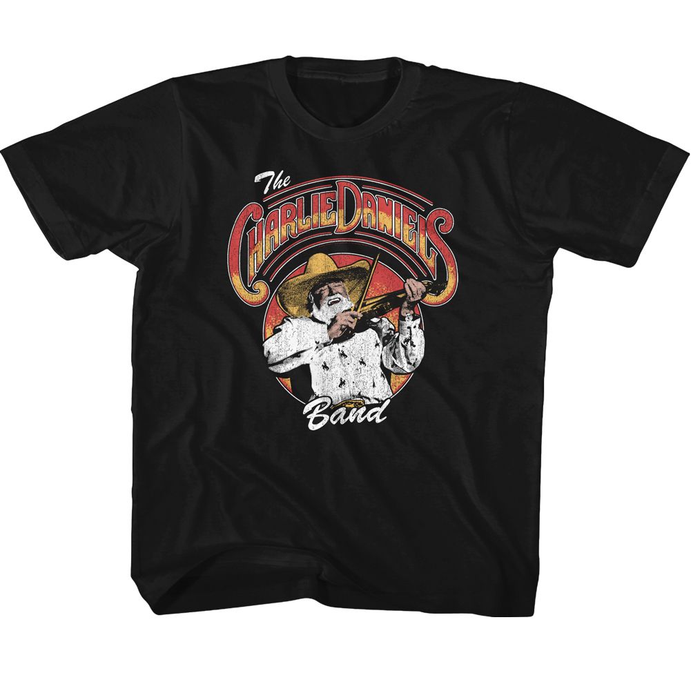 CHARLIE DANIELS BAND-CDB LOGO AND FIDDLIN-BLACK TODDLER S/S TSHIRT