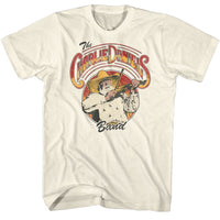 Thumbnail for CHARLIE DANIELS BAND-CDB LOGO AND FIDDLIN 2-NATURAL ADULT S/S TSHIRT